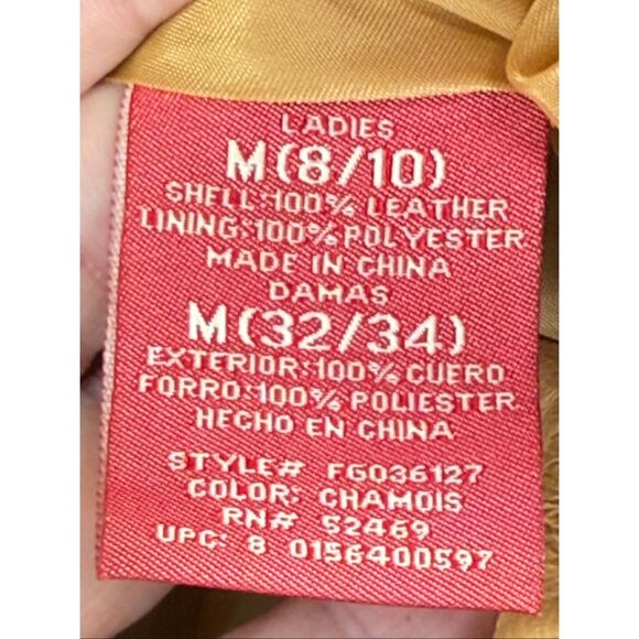 Faded Glory outerwear leather blazer pumpkin color size medium/8-10 - Picture 4 of 6